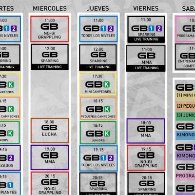 NUEVOS HORARIOS GRACIE BARRA PAMPLONA